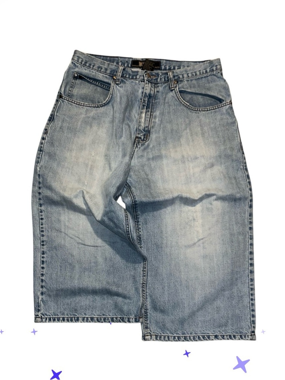 VTG Y2K WEBS baggy hip hop skater light wash men’s jorts shorts size 36